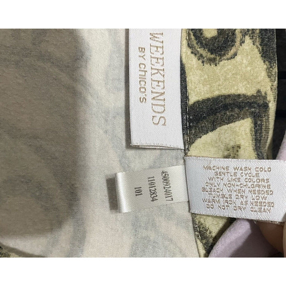 Weekends by Chicos Jacket‎ Womens Sz 3 US 16 Pink Gray Paisley Pockets Full Zip - Picture 5 of 8